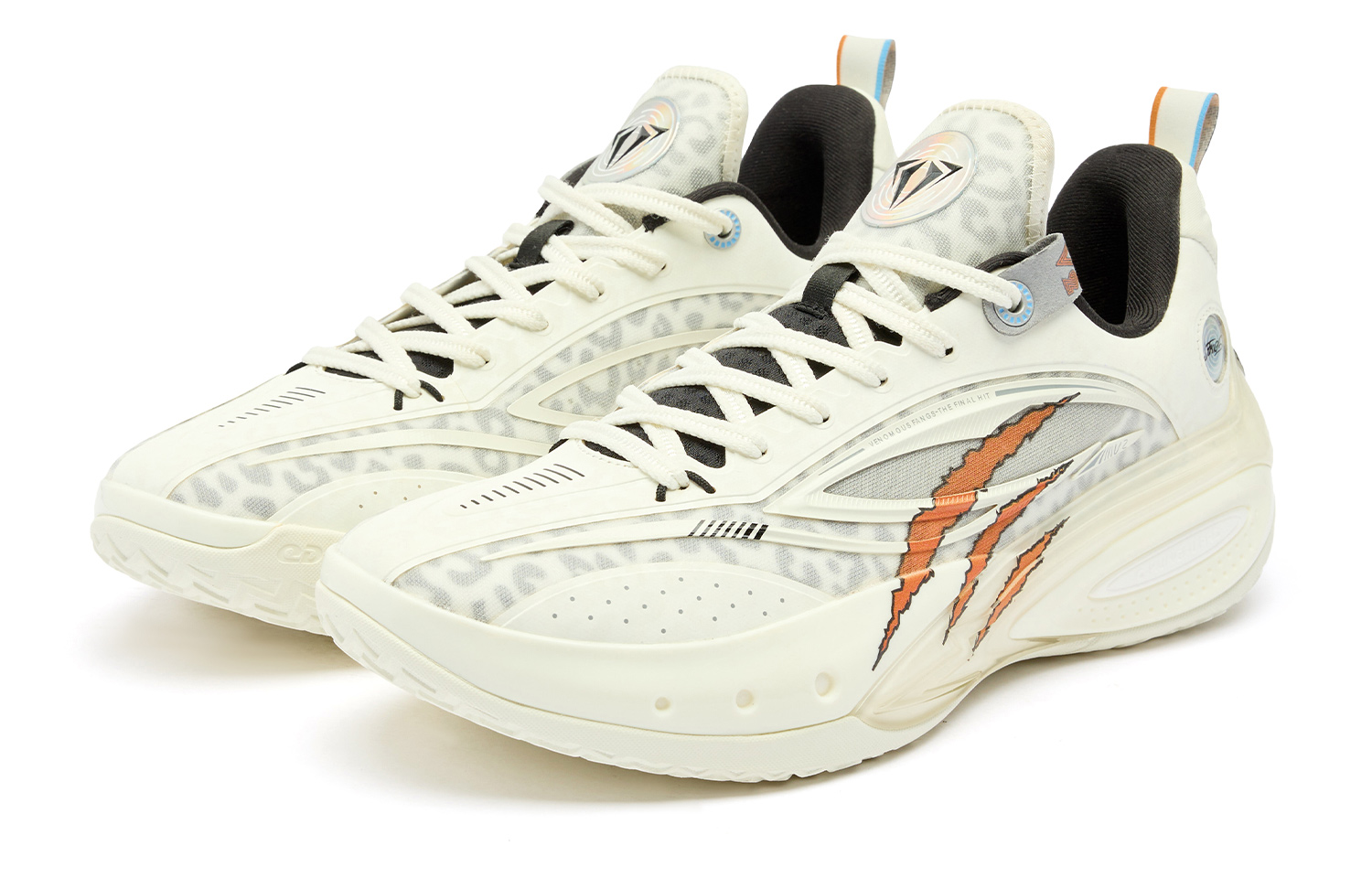 QIAODAN Poisonous Fangs PRO 3.0 V2 Basketball Shoes Men’s Low Top Ivory Steel Gray
