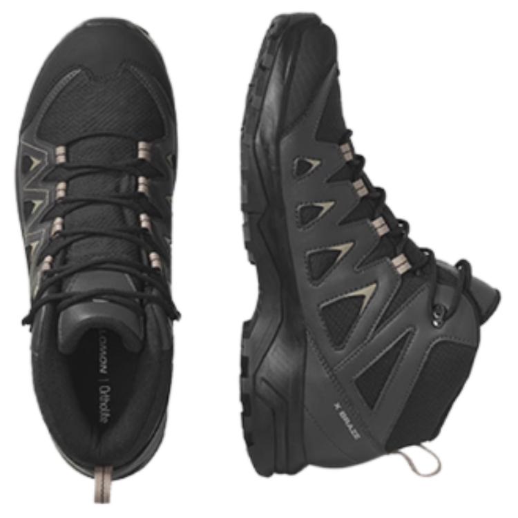 SALOMON X Braze Slip Resistant Abrasion Resistant Mid top Hiking Shoes Women’s Black