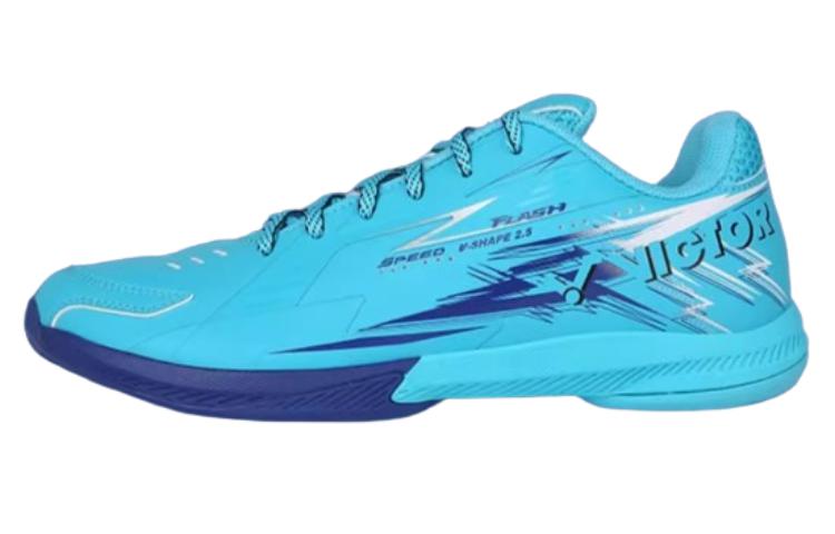 VICTOR Cushioning Slip Resistant Abrasion Resistant Low top Badminton Shoes Unisex Blue