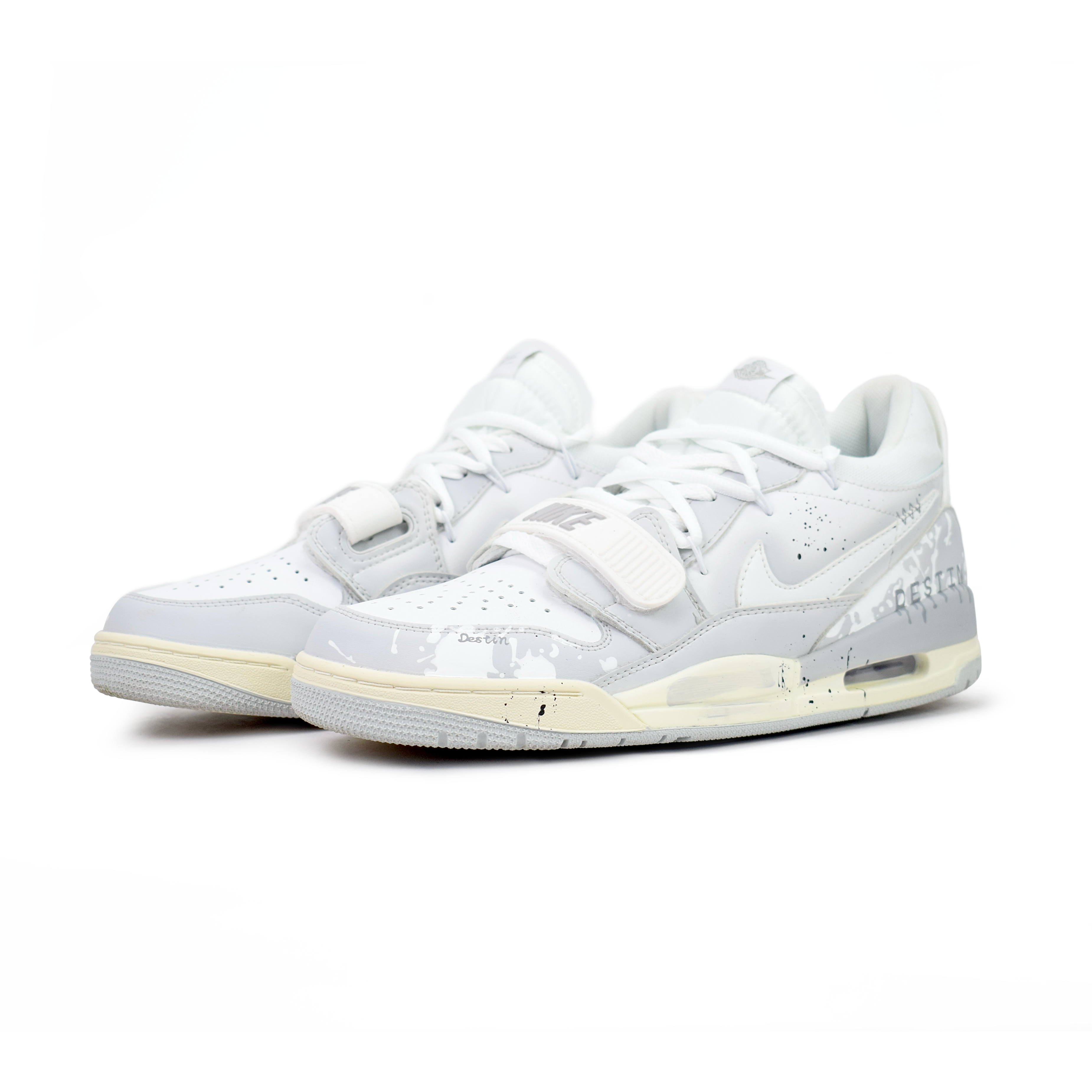 Jordan Legacy 312 Cushioning, Wear Resistant Low top Vintage Basketball Shoes Men’s White Gray
