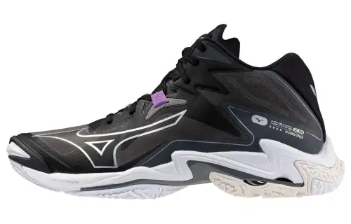 Mizuno Wave Lightning Z 8 MID Slip Resistant Abrasion Resistant Mid top Training Shoes Unisex Black