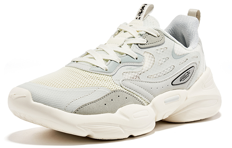 Erke Training Shoes Women’s Low Top Ivory White/White Dew Gray
