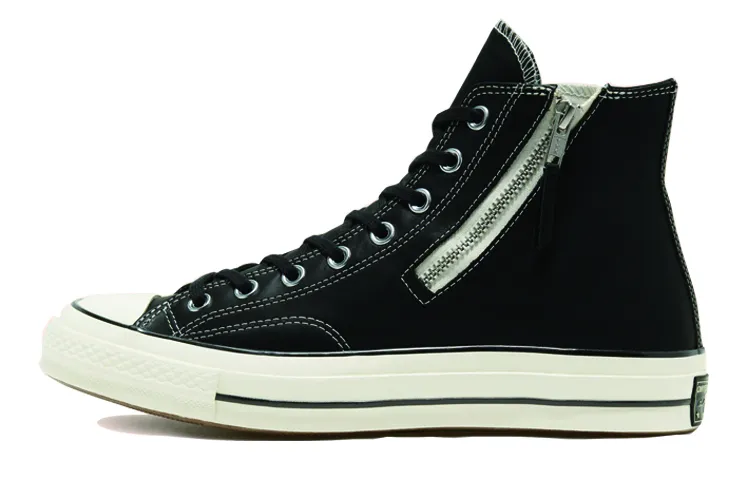 Chuck 70 Converse Side Zip High 'Black Egret'