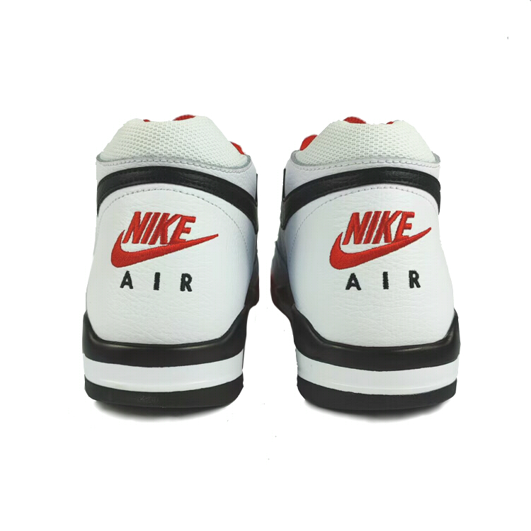 Nike Flight Legacy Synthetic Leather Cushioning Mid top Vintage Basketball Shoes Unisex Red White
