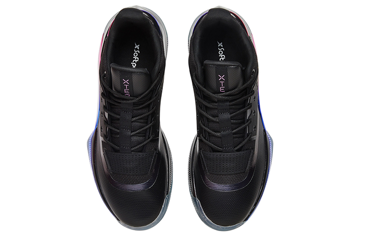 XTEP Levitation 4 Slip Resistant Abrasion Resistant Low top Basketball Shoes Men’s Black Purple