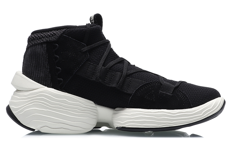 Li Ning Kung Fu Jackie Chan Kung Fu Collection, Essence Winterized Basketball Shoes Women’s Black White