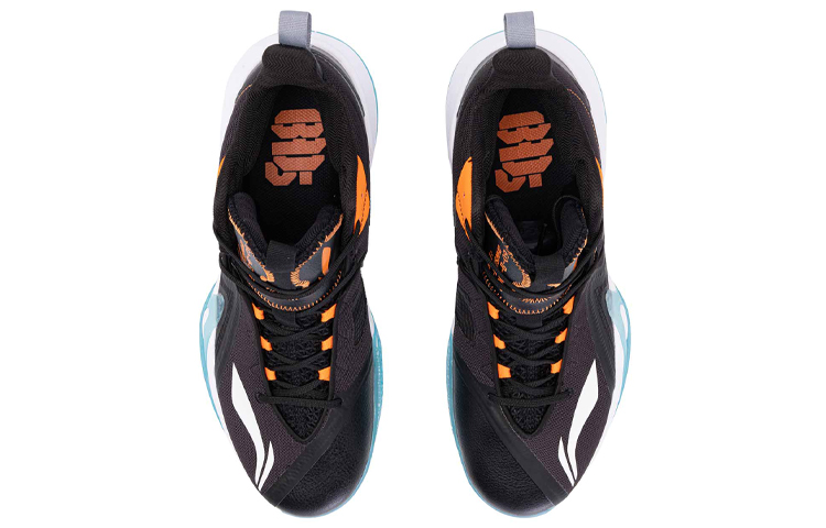 Li Ning Storm 2020 Basketball Shoes Men’s Mid Top Black Blue