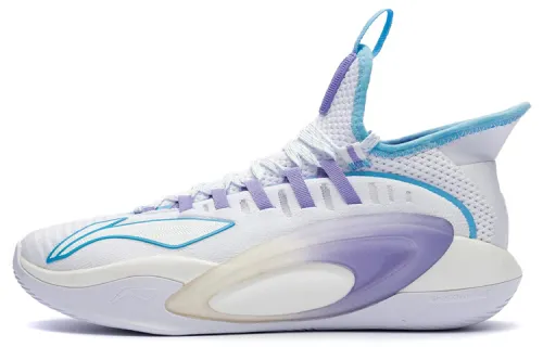 LiNing Li Ning Phantom Comfortable and Versatile Canvas Fabric Synthetic Leather Shock Absorbing Anti-Slip Wear-Resistant Wrapped Support Low-top Basketball Shoes Men's Standard White