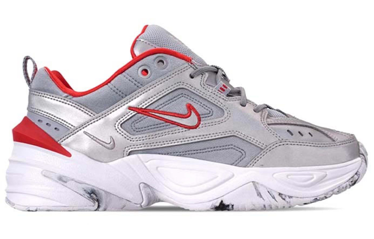 Женские кроссовки Nike M2K Tekno 3M (серебряные) — фото 2
