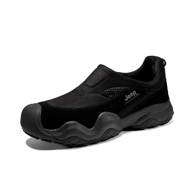 Jeep Fabric Fashion Trend Low top Hiking Shoes Men’s Classic Black