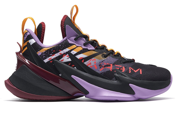XTEP War Mastiff 2.0 Abrasion Resistant Slip Resistant Low top Basketball Shoes Men’s Black Purple