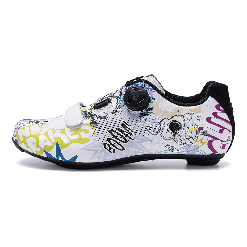 SANTIC Coverage, Balance, Support, Abrasion Resistant, Lightweight, Breathable Low top Cycling Shoes Unisex White