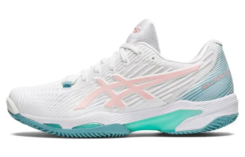 Asics Solution Speed FF 2 Cushioning Low top Tennis Shoes Women's White Blue Pink