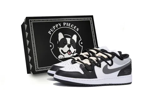 Jordan Air Jordan 1 Abrasion Resistant Low top Vintage Basketball Shoes Men's Dark Gray