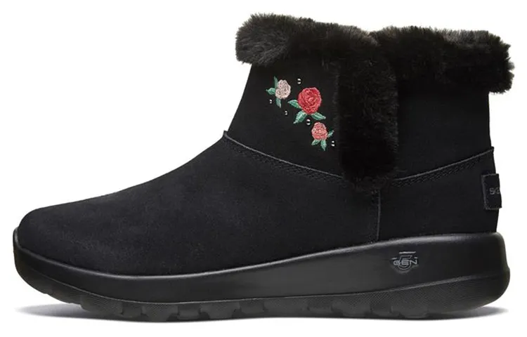Skechers ON THE GO Thermal Abrasion Resistant Ankle Length Snow Boots Women's Black