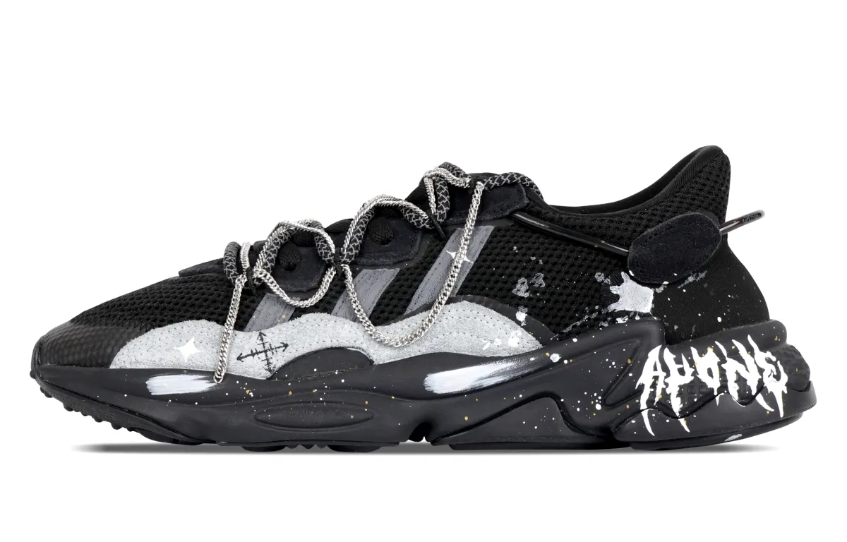 Adidas Originals Ozweego Black Warrior, Shimmery Cat, Epic Battle Breathable Low top Chunky Sneakers Unisex