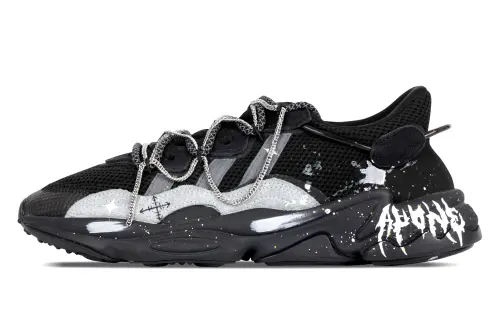 Adidas Originals Ozweego Black Warrior, Shimmery Cat, Epic Battle Breathable Low top Chunky Sneakers Unisex