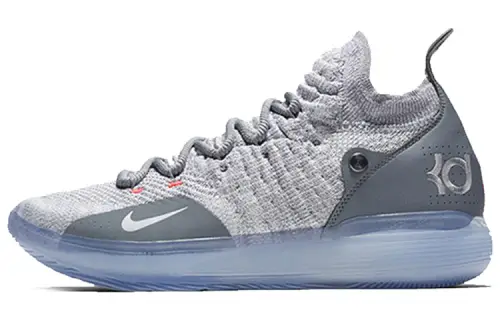 Nike KD 11 Cool Gray round toe lace-up non-slip lightweight mid-top basketball shoes men's gray