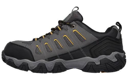 Skechers Work Mountaineering & Hiking Shoes Men's Low Top Dark Gray