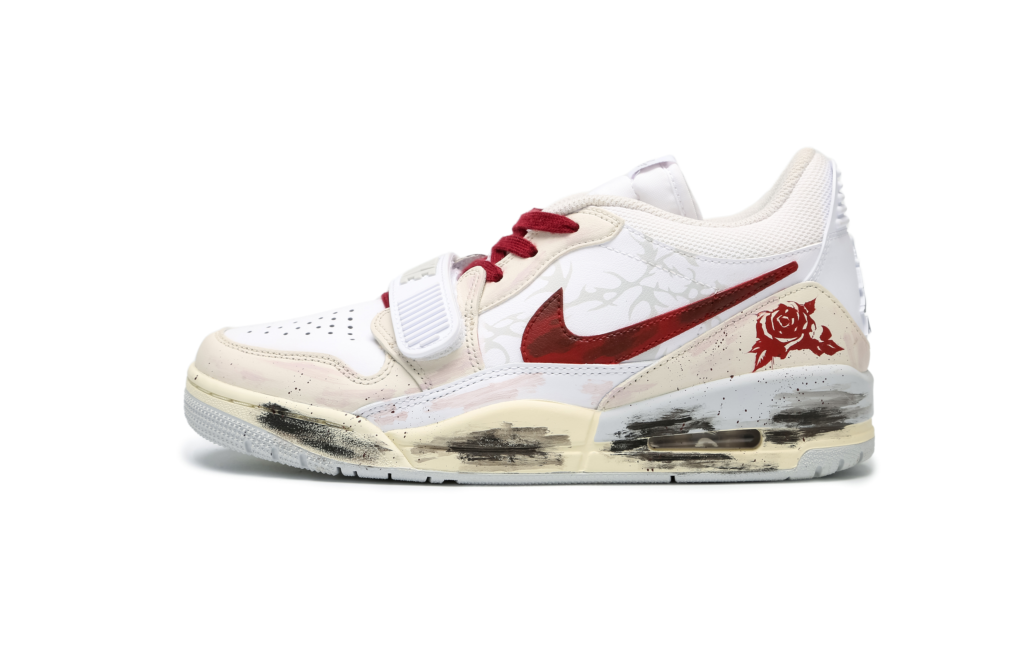 Jordan Legacy 312 Abrasion Resistant Low top Vintage Basketball Shoes Men’s White Red