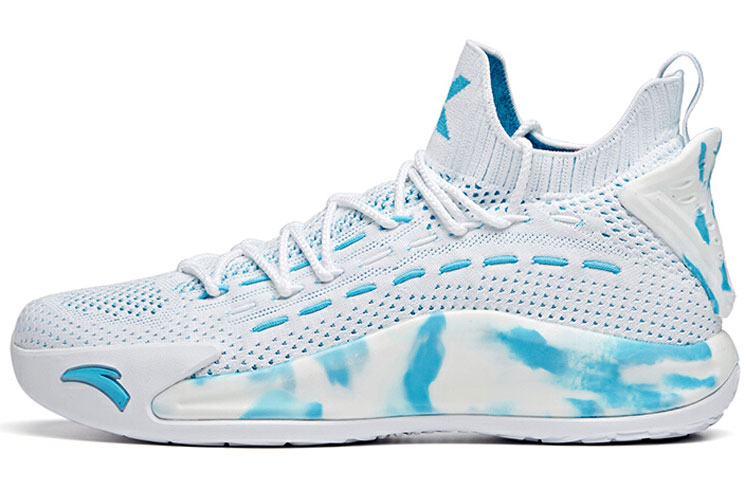 Anta KT5 Thompson comfortable and versatile wear-resistant and breathable mid-top basketball shoes men's chlorine blue