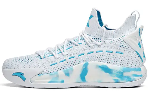 Anta KT5 Thompson comfortable and versatile wear-resistant and breathable mid-top basketball shoes men's chlorine blue