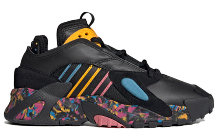 Женские кроссовки adidas Streetball (черно-желтые) — фото 2