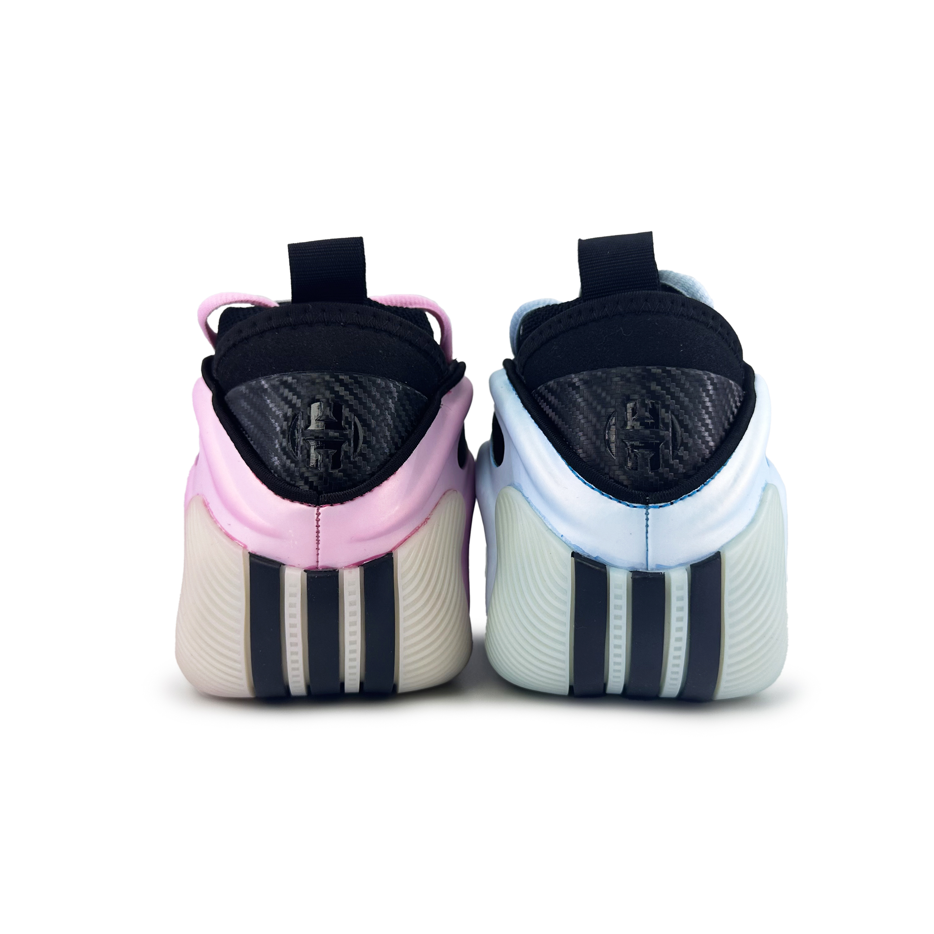 Adidas Harden Vol.9 Blue Pink Mismatched Slip Resistant Abrasion Resistant Mid top Basketball Shoes Men’s Pink Blue