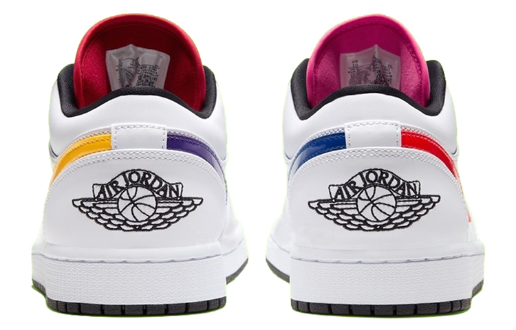 Мужские кроссовки Jordan Air Jordan 1 low “white multi” (бело-мультиколор) — фото 5
