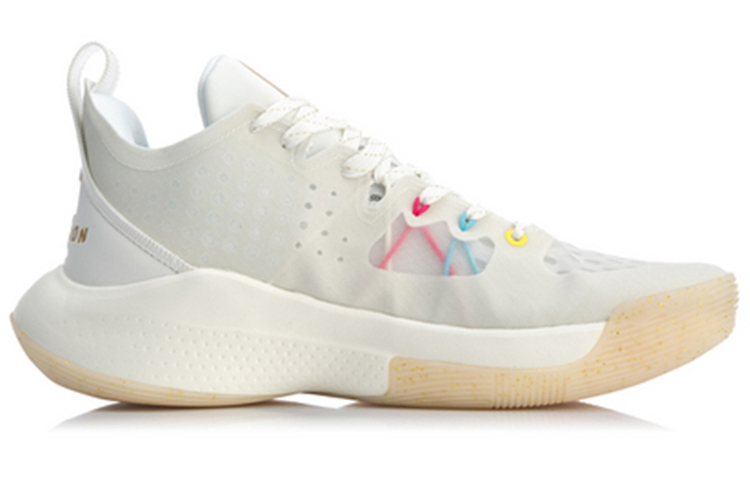 Li Ning Sonic 8 Low Basketball Shoes Men’s Low Top Ivory