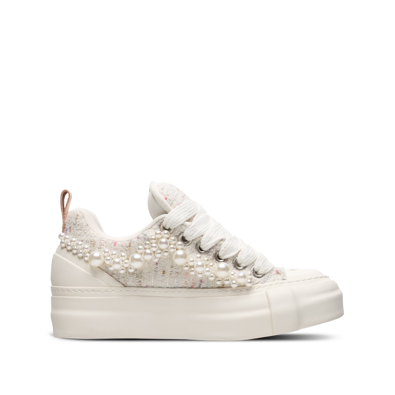 XVESSEL Pearl Nougat, Fine Velvet Mid top Canvas Shoes Unisex