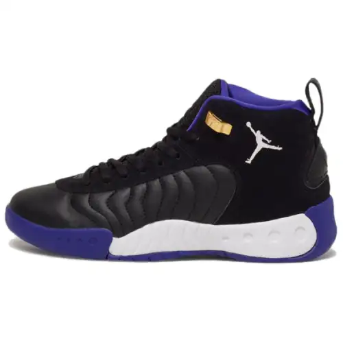 Jordan Jumpman Pro Slip Resistant Abrasion Resistant Mid top Vintage Basketball Shoes Women's Black Blue