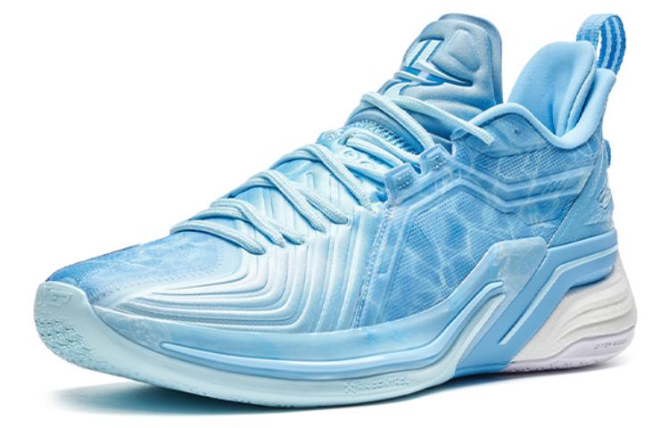 XTEP Jeremy Lin Three Generations JLIN3 Slip-Resistant Cushioning Wear-Resistant Low-Top Basketball Shoes Men’s Blue