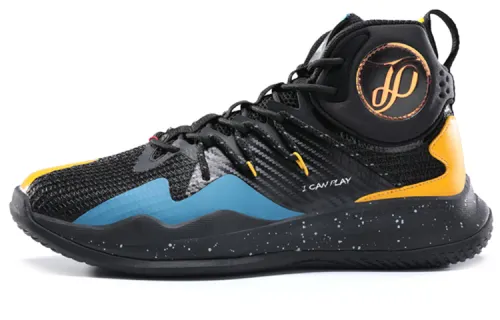 PEAK Parker Generation Shock Absorbers Slip Resistant Abrasion Resistant High Top Basketball Shoes Men's Black