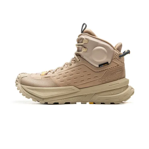 Li Ning Outdoor CF Tracing High top Hiking Shoes Unisex Brown Yellow
