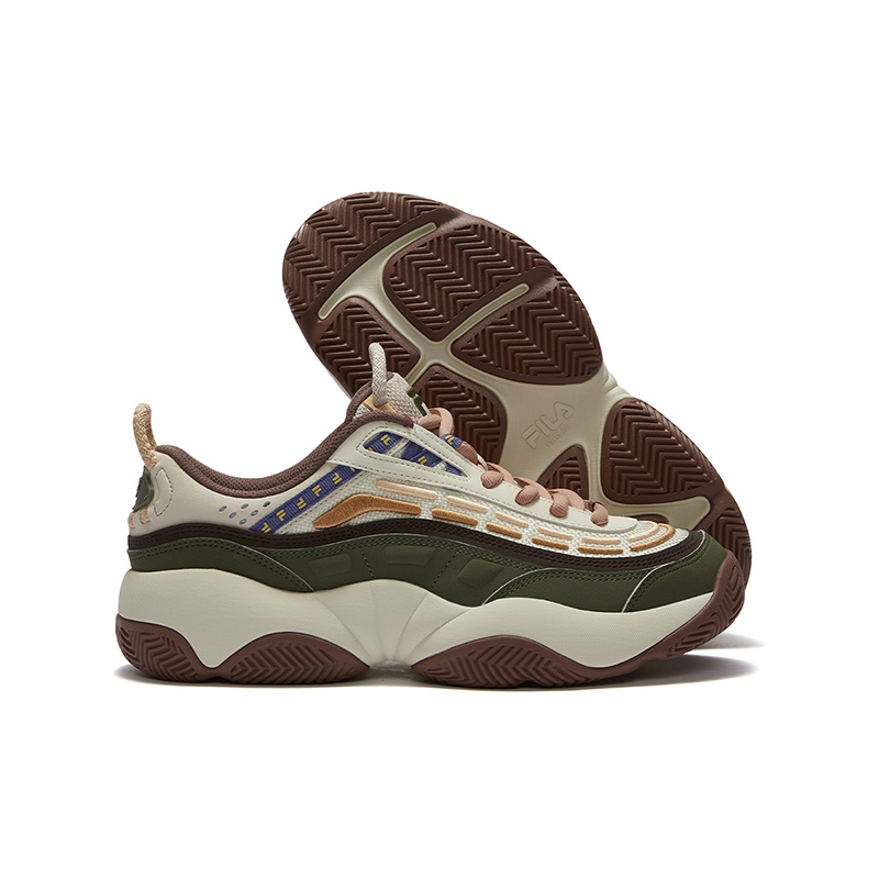 FILA FUSION Low top Vintage Basketball Shoes Men’s Green White