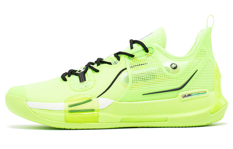 361° Burning War Cushioning Slip Resistant Abrasion Resistant Low top Basketball Shoes Men's Green Black