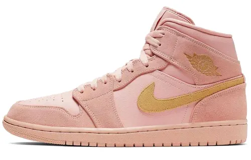 Jordan 1 Mid Coral Gold