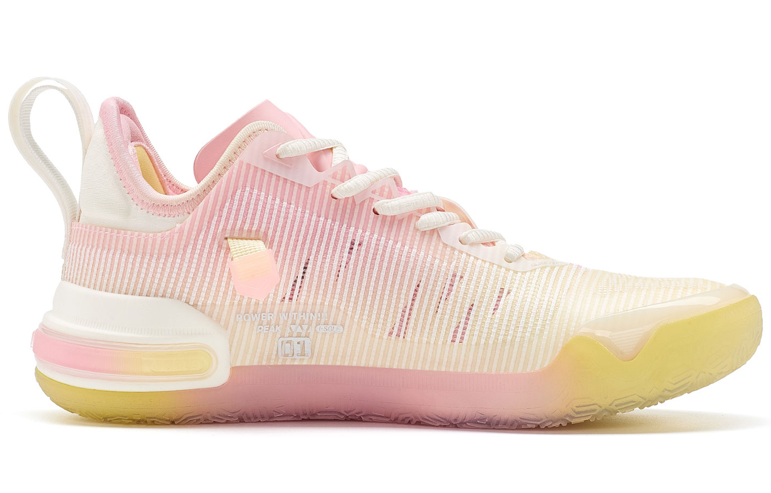 PEAK Andrew Wiggins AW1 Replaceable Edition, Taichi Surge Low top Performance Basketball Shoes Women’s Light Pink