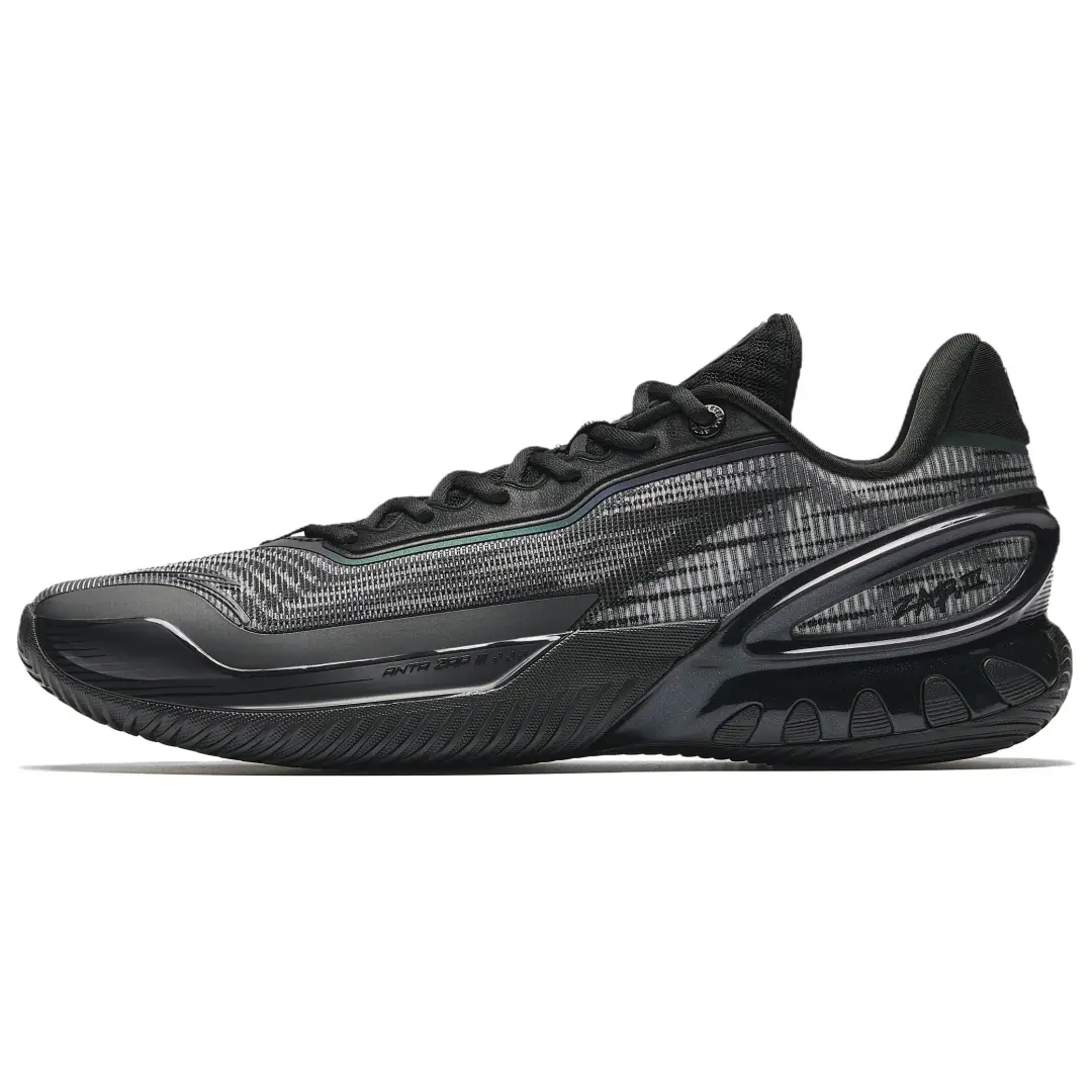 Anta Zap 3 Cushioning, Wear Resistant Low top Front Fork Carbon Plate Basketball Shoes Men's Black