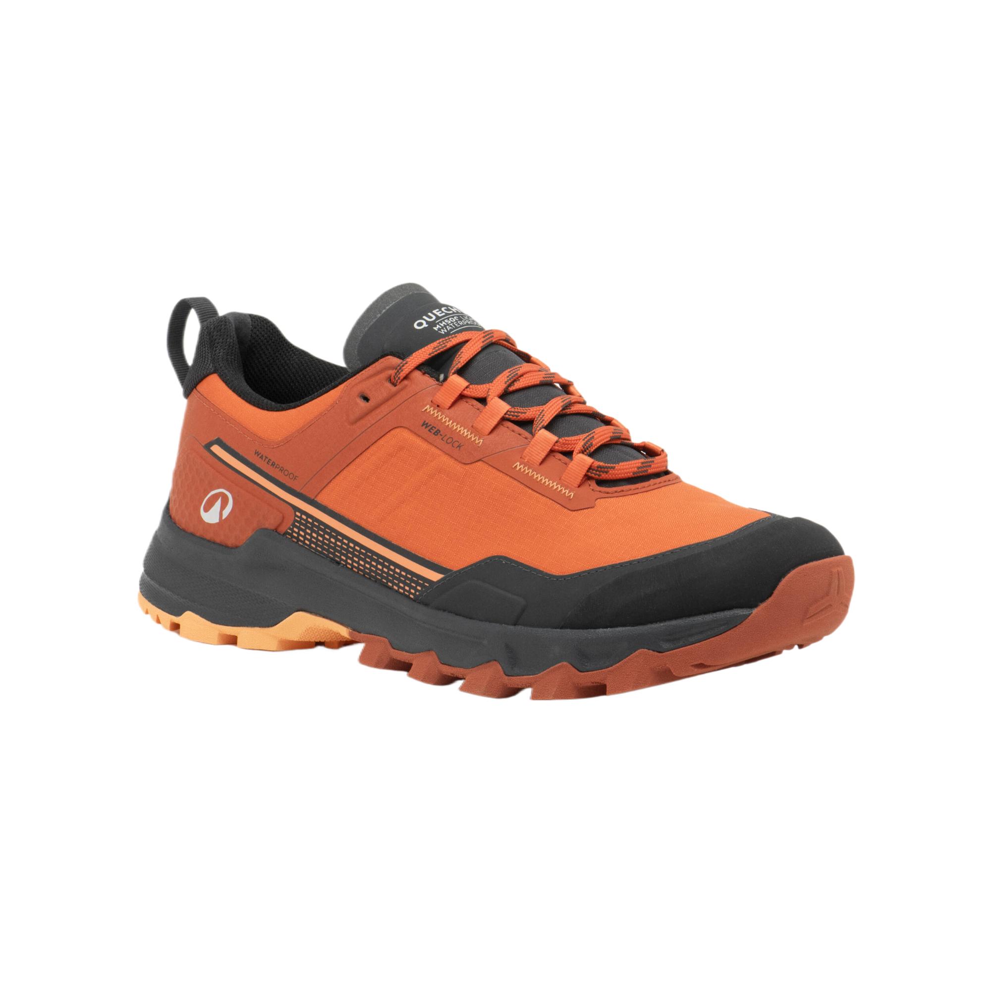 DECATHLON MH500 Slip Resistant Abrasion Resistant Low top Hiking Shoes Men’s Black Red