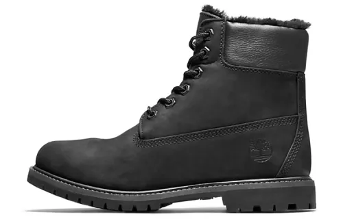 Timberland Women's 6 Inch Premium Boot 'Triple Black Shearling'