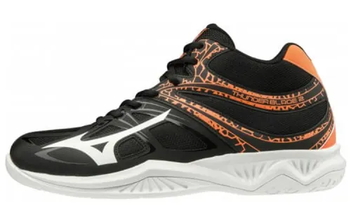 Mizuno Volleyball Shoes Unisex High Top Black/Orange