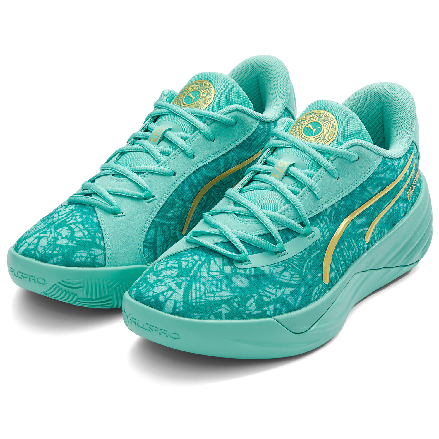 PUMA All Pro Nitro Comfortable Slip Resistant Abrasion Resistant Low top Basketball Shoes Men’s Green