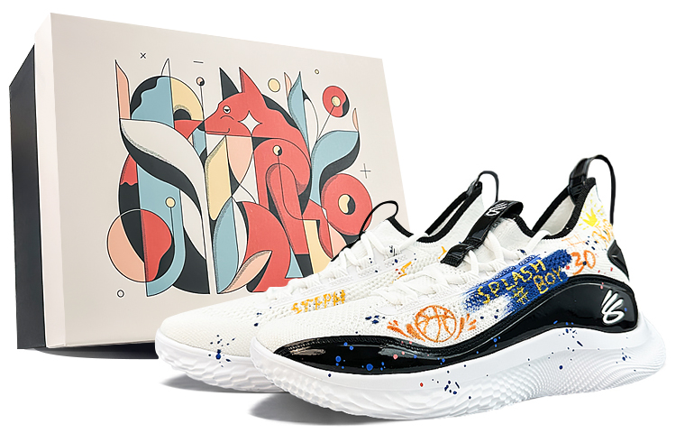 Under Armour Curry 8 Cushioning Slip Resistant Abrasion Resistant Low top Performance Basketball Shoes Unisex