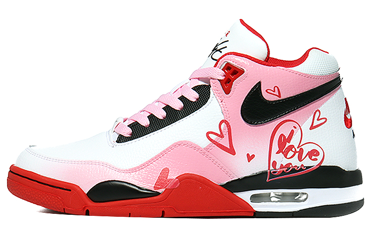 Nike Flight Legacy Mid top Vintage Basketball Shoes Unisex Red White