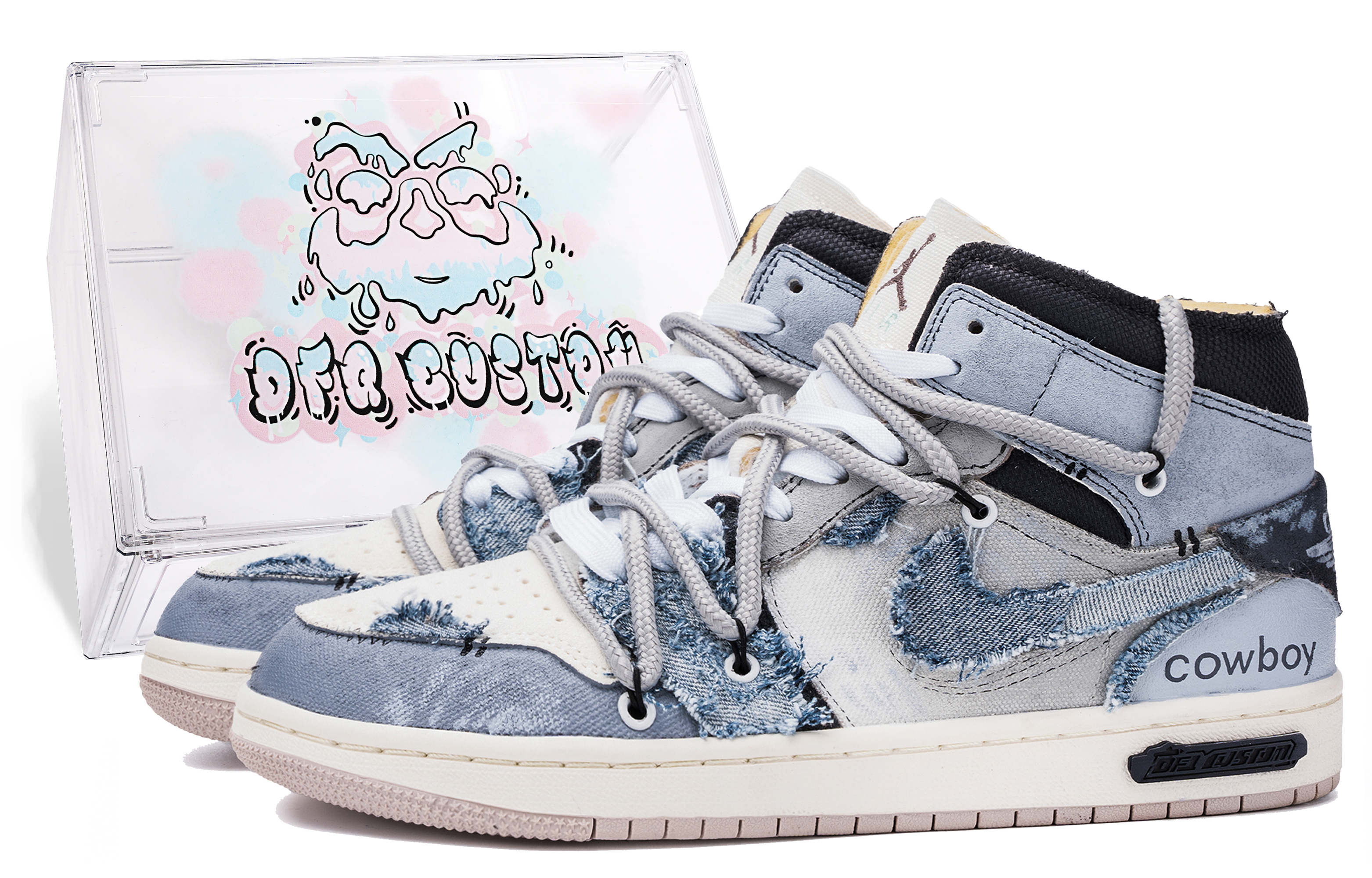 Jordan Air Jordan 1 Vintage Basketball Shoes Women's Mid Top Blue