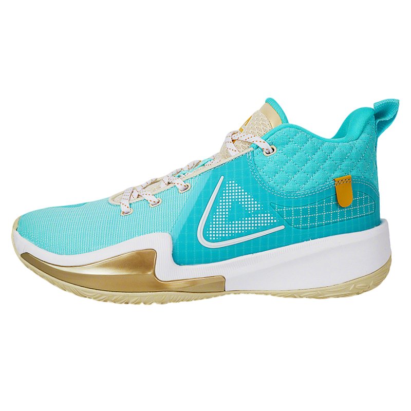 PEAK Cushioning Slip Resistant Abrasion Resistant Low top Basketball Shoes Men’s Ice Blue