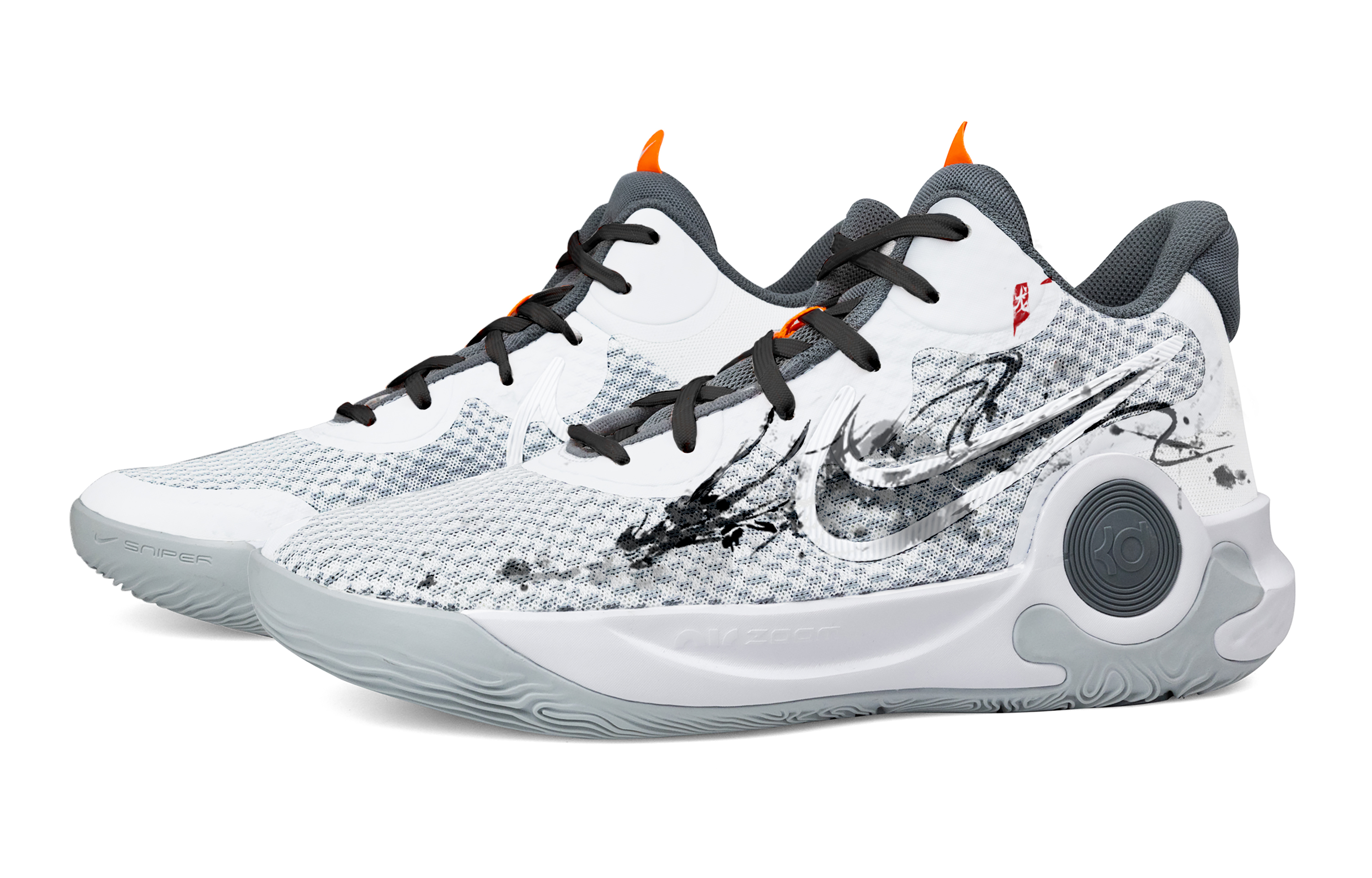 Nike KD Trey 5 IX Basketball Shoes Unisex Mid Top Black/White/Gray/Red