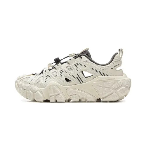 Li Ning Sand Dune Rebound Cushioning River Trekking Shoes Women's White Gray